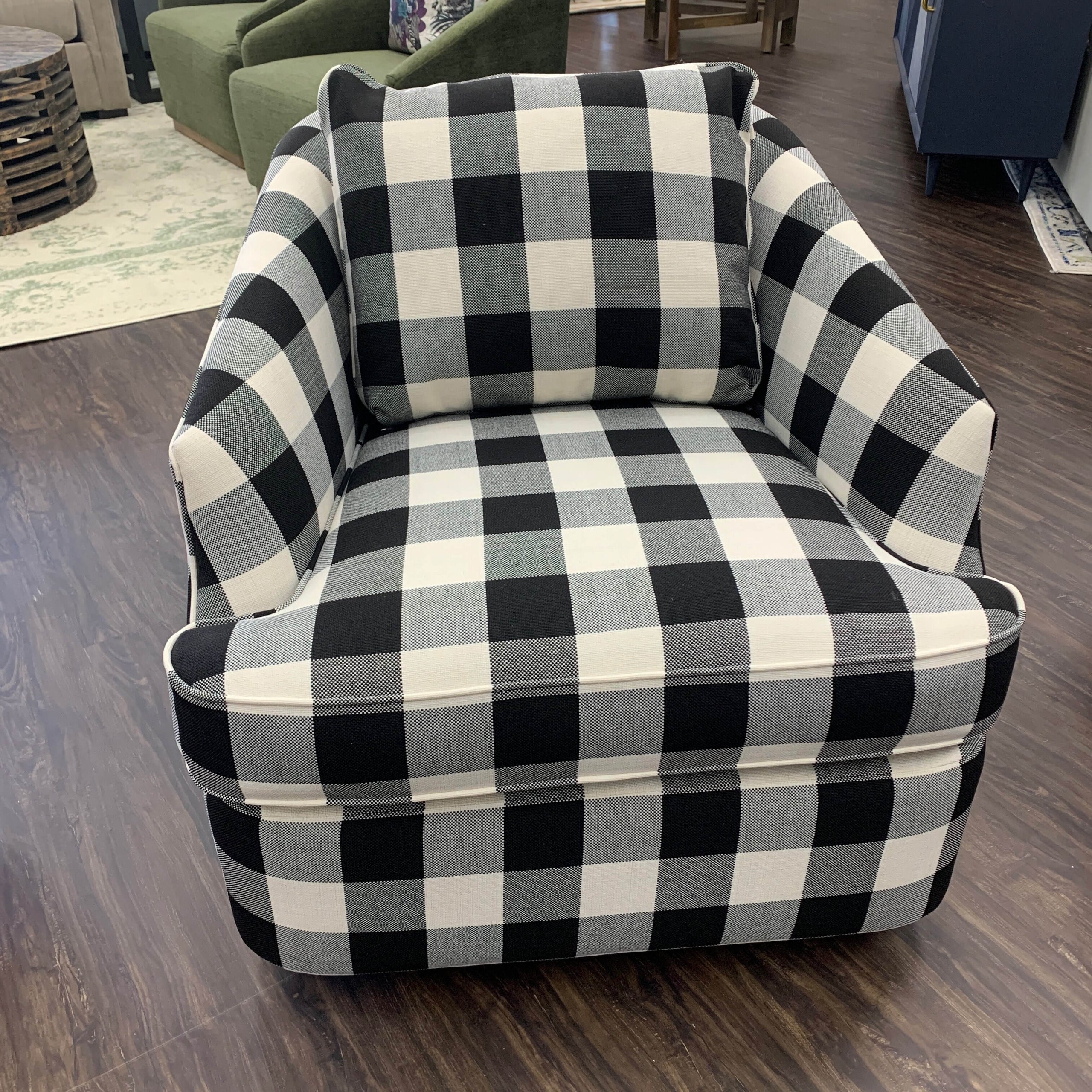 Buffalo check swivel chair clearance